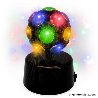 PartyFun Lights Tafelllamp mini discobal roterend