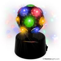 PartyFun Lights Tafelllamp mini discobal roterend - thumbnail