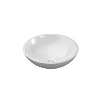 INK Jazz large waskom - 40x40x12cm - 0 kraangaten - polystone wit glans 3430420 - thumbnail