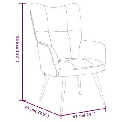 Relaxstoel fluweel zwart