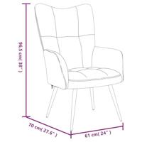 Relaxstoel fluweel zwart - thumbnail