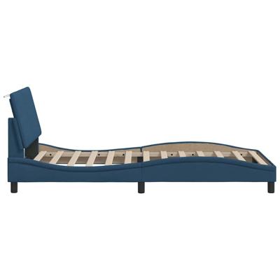 Bedframe zonder matras "Hanko" 100x200 cm stof blauw - thumbnail