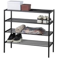 WOOOD Schoenenrek 'Ferro' Stapel van 2 stuks, kleur Zwart - thumbnail