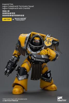 Warhammer The Horus Heresy Action Figure 1/18 Imperial Fists Legion Cataphractii Terminator Squad Legion Cataphractii with Chainfist 12 cm