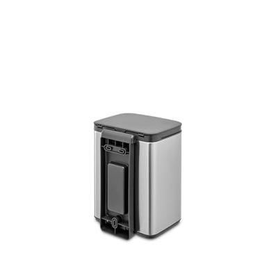Brabantia Bo afvalemmer 4 liter met kunststof binnenemmer matt steel fingerprint proof