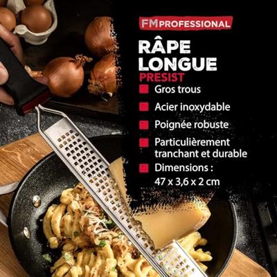 Duo Zest Rasp en Parmezaanse Rasp - FACKELMANN - Roestvrij Staal - 42 en 19 cm Duo Zest Rasp en Parmezaanse Rasp - FACKELMANN - Roestvrij Staal - 42 en 19 cm