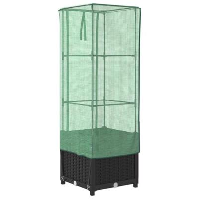 VidaXL Plantenbak verhoogd met kashoes 40x40x139 cm rattanlook VidaXL Plantenbak verhoogd met kashoes 40x40x139 cm rattanlook