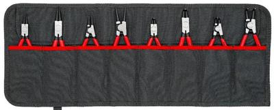 KNIPEX borgveertangenset 00 19 58 v01 (rood/zwart, 8-delig, incl. roltas )