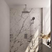 Chrome Carving thermostatische inbouw regendouche set met 3-weg omstelling en 30 cm douchekop - thumbnail