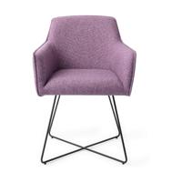 Jesper Home Eetkamerstoel 'Hofu' Cross Black, kleur Violet Daisy - thumbnail