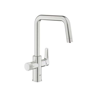 Keukenfilterkraan - Supersteel - Waterfiltratie - Hoge U-vormige uitloop - 150° draaibaar - GROHE Blue Pure Start - 30595DC0
