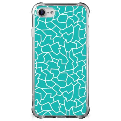 iPhone SE 2022/2020 | iPhone 8/7 Back Cover Cracks Blue iPhone SE 2022/2020 | iPhone 8/7 Back Cover Cracks Blue