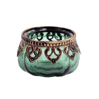 Theelichthouder glas Ø9x6cm