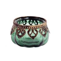 Theelichthouder glas Ø9x6cm - thumbnail