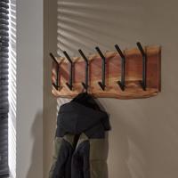 Kapstok 'Elliott' Acacia, met 2 x 6 haken - thumbnail