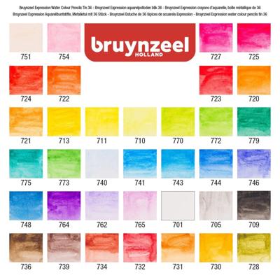 Bruynzeel expression aquarelpotloden blik 36