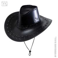 Cowboyhoed lederlook met decoratie - thumbnail