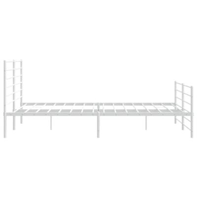 Bedframe met hoofd- en voeteneinde metaal wit 180x200 cm