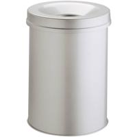 Durable Papierkorb Safe, Durable, Stahl, grau, 15 Liter, selbstverlöschend mit Flammen 330510 Prullenbak 15 l (Ø x h) 260 mm x 357 mm Staal Grijs 1 stuk(s) - thumbnail