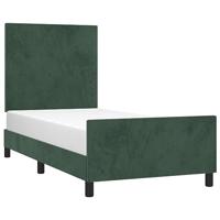 Bedframe zonder matras 100x200 cm fluweel donkergroen - thumbnail