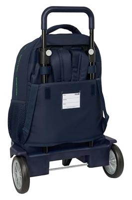 Schoolrugzak met Wielen Benetton Together Marineblauw 33 x 45 x 22 cm