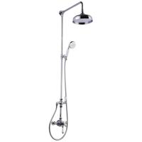 Regendoucheset Best Design Retro Canterbury Opbouw Ø20cm Thermostatisch Chroom - thumbnail