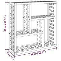 Wandschap 49x15x49 cm massief walnotenhout - thumbnail