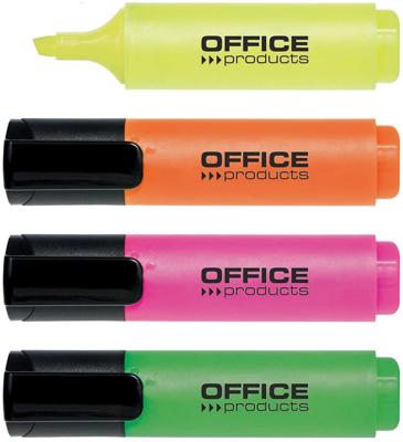 OFFICE products markeerstift, 2 - 5 mm, geassorteerde kleuren, etui van 4 stuks