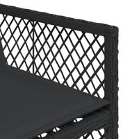 15-delige Tuinset met kussens poly rattan zwart - thumbnail