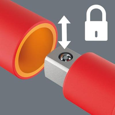 Wera 410 i VDE A RA Vierkante schroevendraaier VDE Koplengte: 130 mm