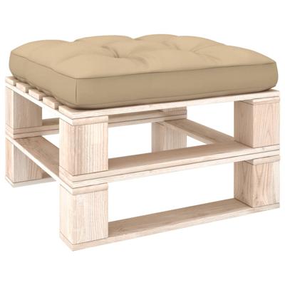 VidaXL Palletkussen 58x58x10 cm stof beige