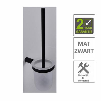 AQS Toiletborstelhouder Mia Mat Zwart Boss & Wessing AQS Toiletborstelhouder Mia Mat Zwart Boss & Wessing
