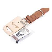 Gloria Nubuck lederen hondenhalsband (70cm) (bruin) - thumbnail