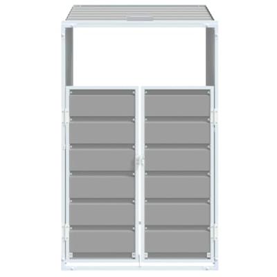 Containerberging voor 1 container 72x81x115 cm staal grijs - thumbnail