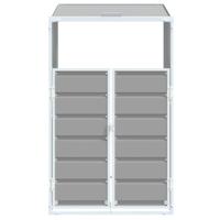 Containerberging voor 1 container 72x81x115 cm staal grijs - thumbnail