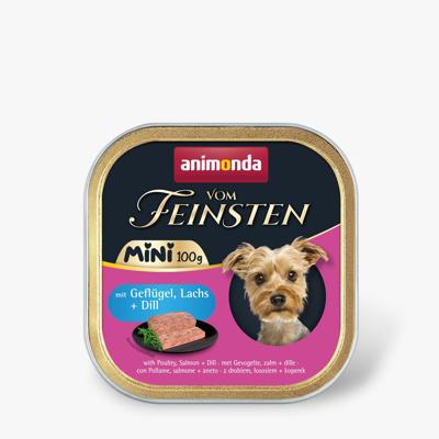 ANIMONDA Vom Feinsten Adult Mini Poultry, salmon and dill - nat hondenvoer - 100g