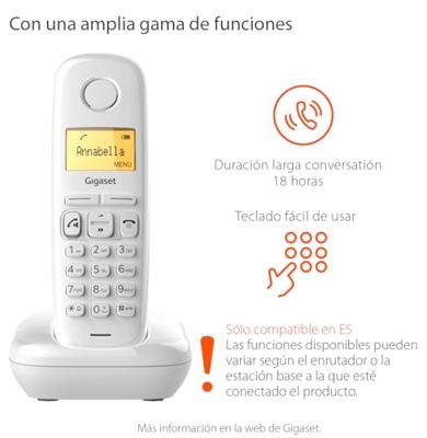 Draadloze telefoon Gigaset A270 Wit Wireless 1,5" Draadloze telefoon Gigaset A270 Wit Wireless 1,5"