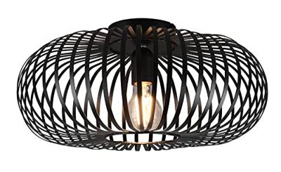 Trio Zwarte plafondlampJohann Ø 40cm - 606900132