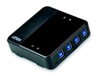 Aten US434-AT USB 3.0 randapparatuurschakelaar met 4 poorten, zwart - thumbnail