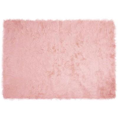 Nep Schapenvacht Tapijt Tafalla Roze 140 x 200 cm Polyester