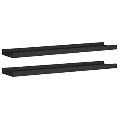 VidaXL Fotoplanken 2 st 60x9x3 cm mdf zwart
