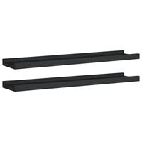 VidaXL Fotoplanken 2 st 60x9x3 cm mdf zwart - thumbnail