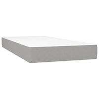 Boxspring met matras stof lichtgrijs 120x190 cm - thumbnail