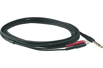 Klotz AY3-0200 Y-kabel 6.3mm stereo jack - 2x RCA 2 meter