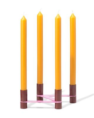 HEMA Kandelaar 15x7cm metaal zigzag bordeaux (roze)