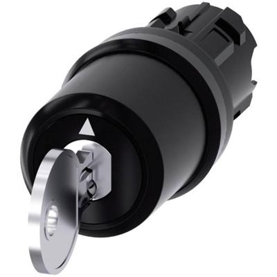 Siemens 3SU10005HJ010AA0 3SU1000-5HJ01-0AA0 Sleutelschakelaar Kunststof frontring Sleutel Zwart, Zilver 1 x 90 ° 1 stuk(s)