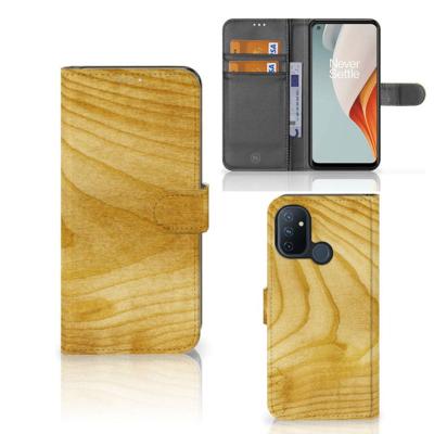OnePlus Nord N100 | Book Style Case | Licht Hout