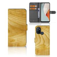 OnePlus Nord N100 | Book Style Case | Licht Hout - thumbnail