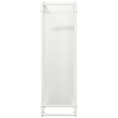 VidaXL Brandhoutrek 25x25x80 cm koudgewalst staal wit VidaXL Brandhoutrek 25x25x80 cm koudgewalst staal wit
