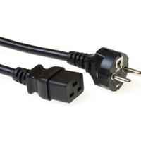 ACT AK5411 230V Stroomkabel Randaarde Stekker Schuko CEE7/7 Male/C19 Zwart - 1,5 meter - thumbnail